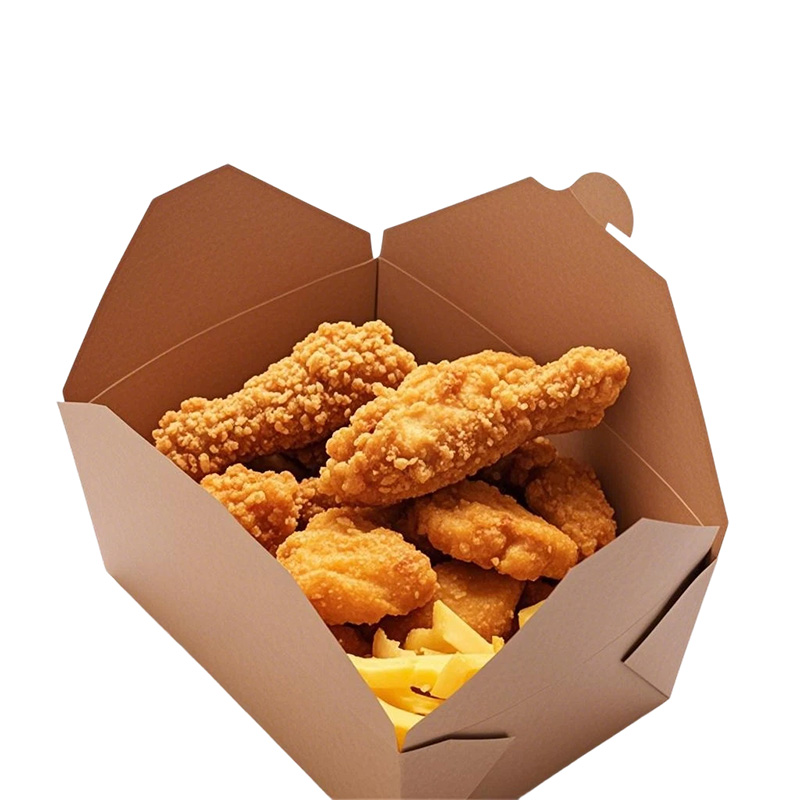Take Out Food Container Kraft Paper Food Box Salad Box