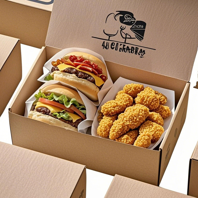 Disposable Food Box Fast Food Burger Hotdog Friesbox