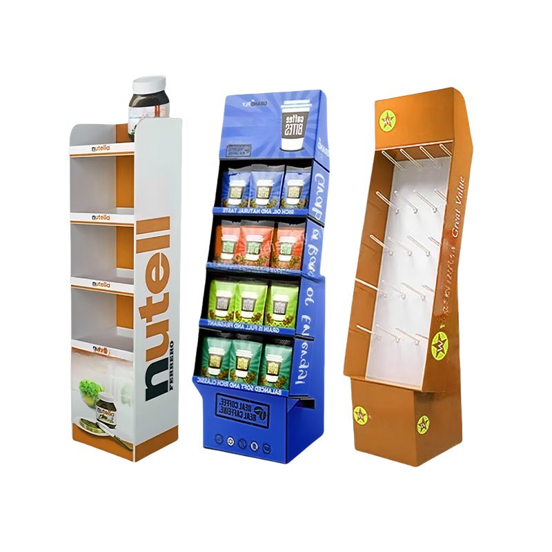 Display Rack Cardboard POP Floor Display Stand for Supermarket Snickers,Chocolate,Chips,Candies