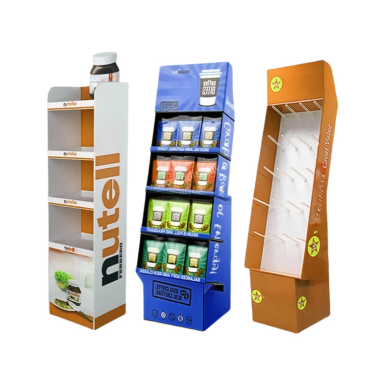 Custom Retail POS Cardboard Product Floor Display Rack