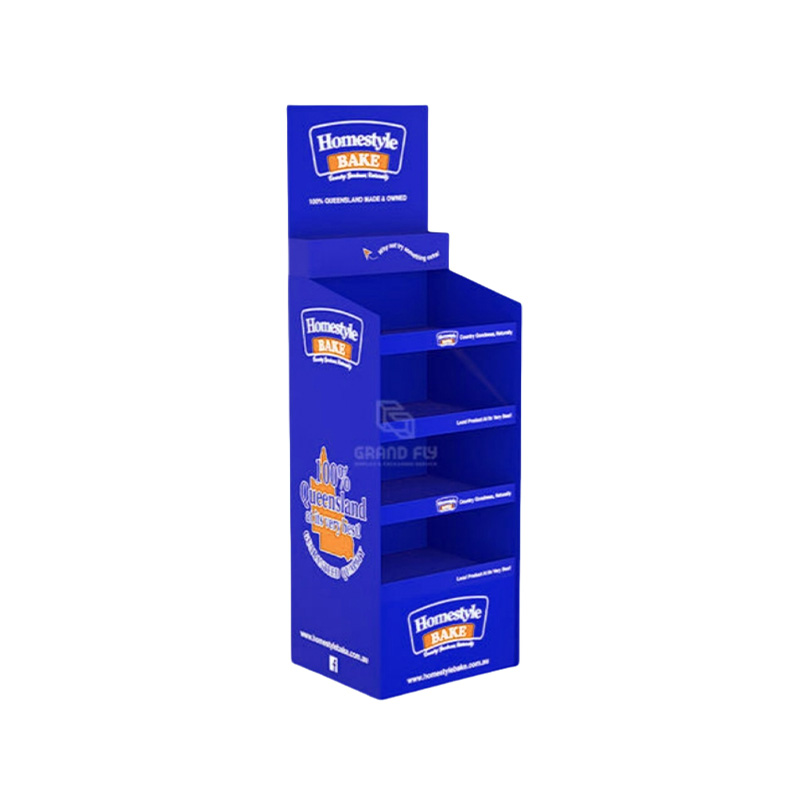 Custom Retail POS Cardboard Product Floor Display Rack