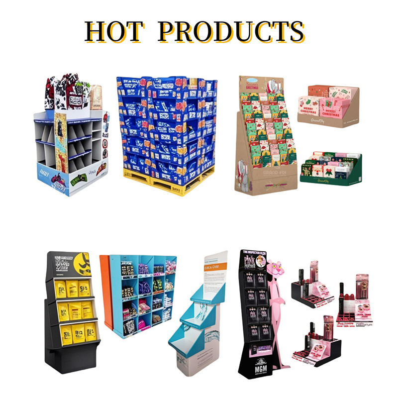 Display Rack Cardboard POP Floor Display Stand for Supermarket Snickers,Chocolate,Chips,Candies