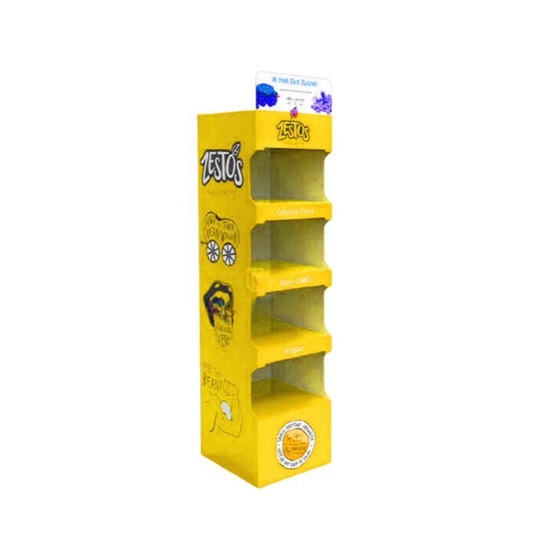 Custom Retail POS Cardboard Product Floor Display Rack
