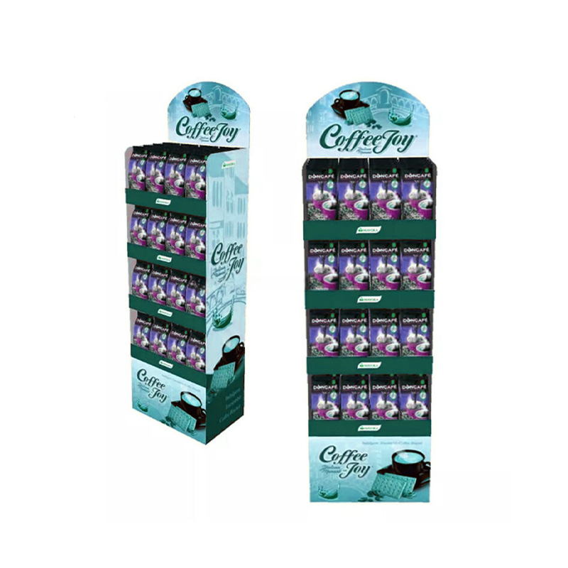 Custom Product Paper Retail Floor Snack Rack Cardboard Display Stand Cardboard Display