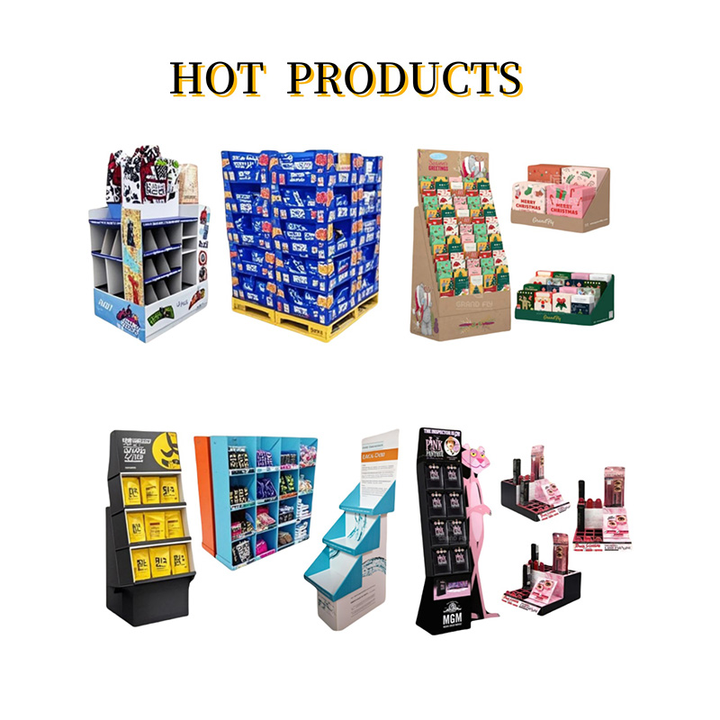 Corrugated Cardboard Display Shelf 4 layer for Snack Drink 