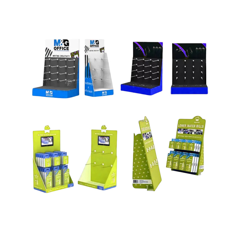 Corrugated Cardboard Display Stand with Peg Hooks 