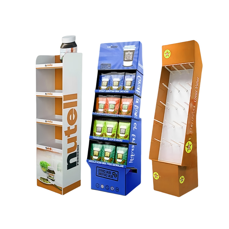 Corrugated Cardboard Display Stand For Store Drink Shelves Display Racks