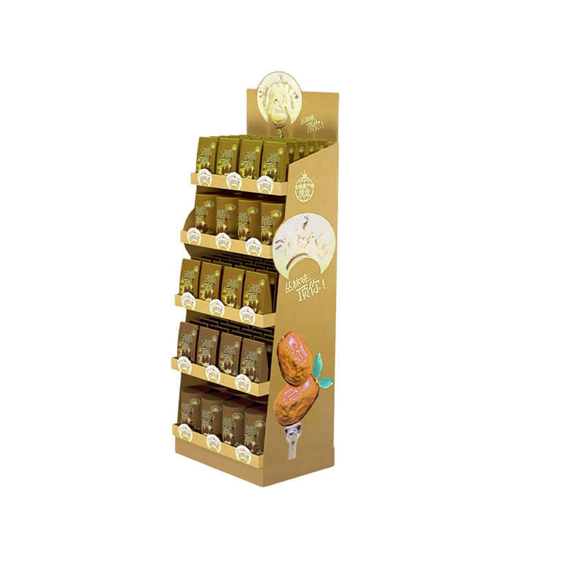 Custom Product Paper Retail Floor Snack Rack Cardboard Display Stand Cardboard Display