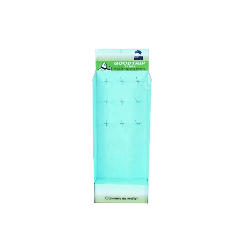 Corrugated Cardboard Display Stand with Peg Hooks 