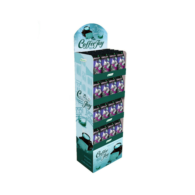 Custom Product Paper Retail Floor Snack Rack Cardboard Display Stand Cardboard Display