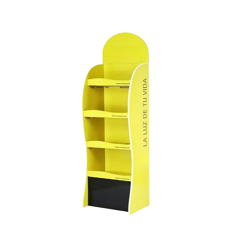 Corrugated Cardboard Display Shelf 4 layer for Snack Drink 