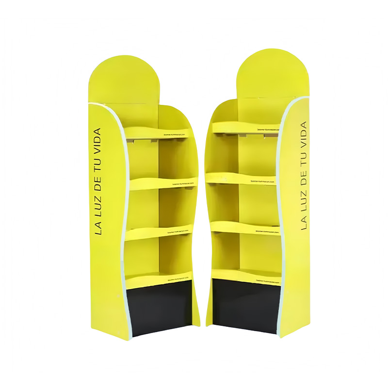 Corrugated Cardboard Display Shelf 4 layer for Snack Drink 
