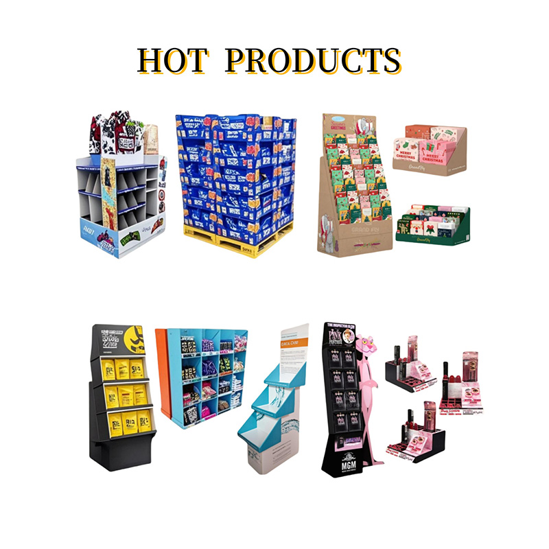 POP countertop display rack for superstore Corrugated Cardboard Display Shelf