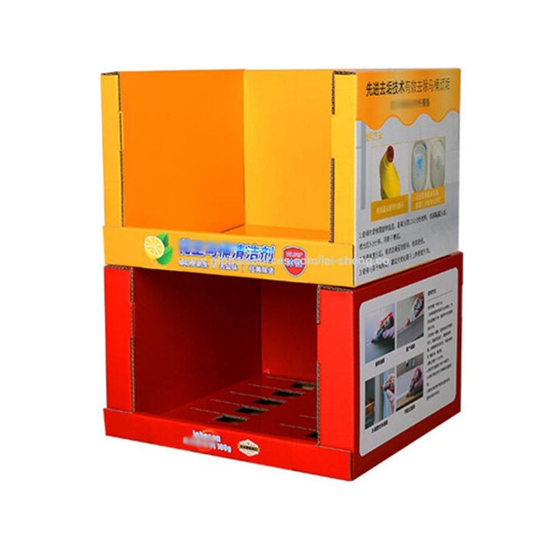 Cardboard Retail Store Stackable PDQ Shelf Display Trays