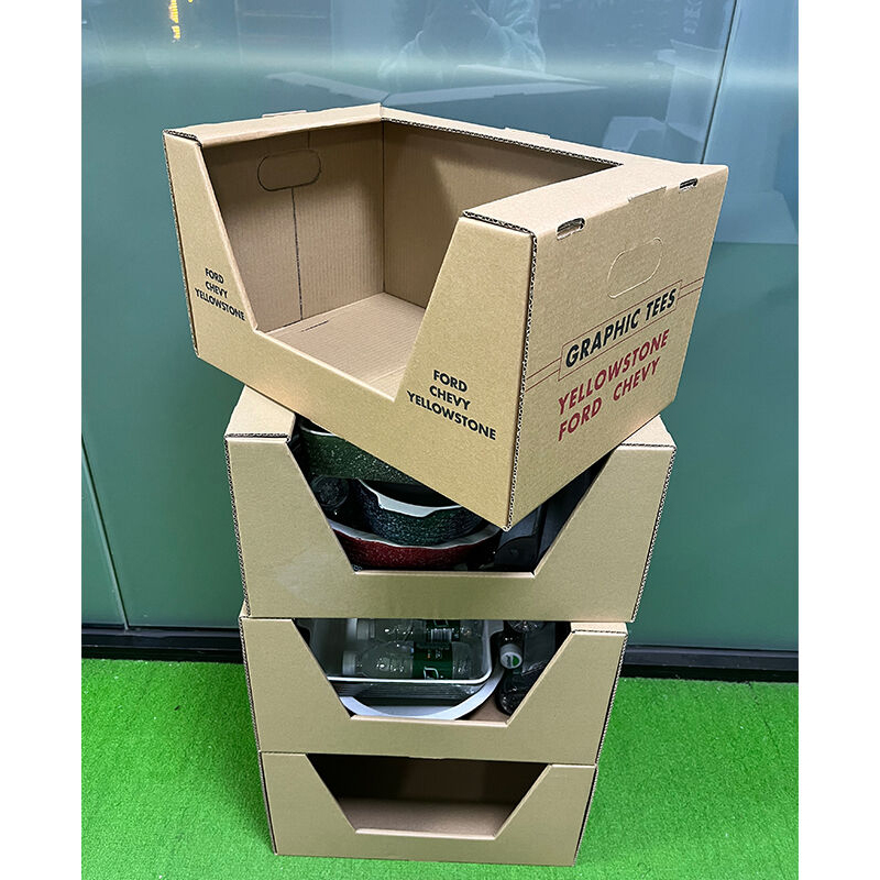 PDQ Counter Top Display Retail Store Kraft Paper Display for Pants, T Shirts