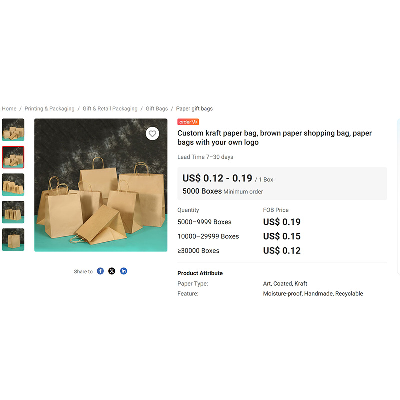 Customized Kraft Paper Bags