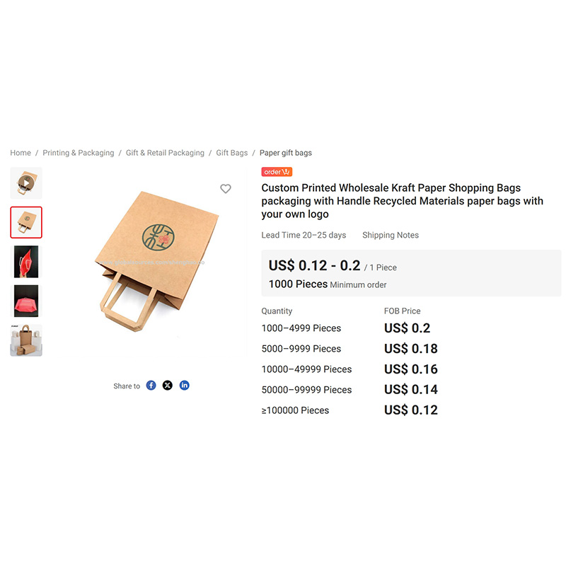 Customized Kraft Paper Bags