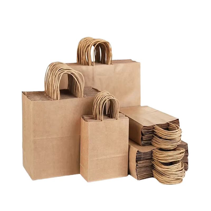 Kraft Paper Bag Eco-Friendly Carry Bags Supermarket Promotion Paper Bag